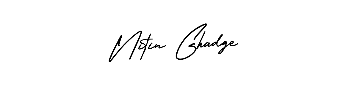 Best and Professional Signature Style for Nitin Ghadge. AmerikaSignatureDemo-Regular Best Signature Style Collection. Nitin Ghadge signature style 3 images and pictures png