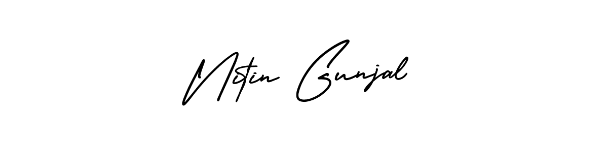 if you are searching for the best signature style for your name Nitin Gunjal. so please give up your signature search. here we have designed multiple signature styles  using AmerikaSignatureDemo-Regular. Nitin Gunjal signature style 3 images and pictures png