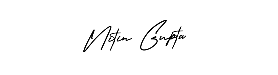 Make a beautiful signature design for name Nitin Gupta. With this signature (AmerikaSignatureDemo-Regular) style, you can create a handwritten signature for free. Nitin Gupta signature style 3 images and pictures png