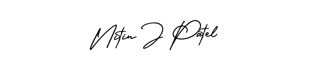 AmerikaSignatureDemo-Regular is a professional signature style that is perfect for those who want to add a touch of class to their signature. It is also a great choice for those who want to make their signature more unique. Get Nitin J Patel name to fancy signature for free. Nitin J Patel signature style 3 images and pictures png