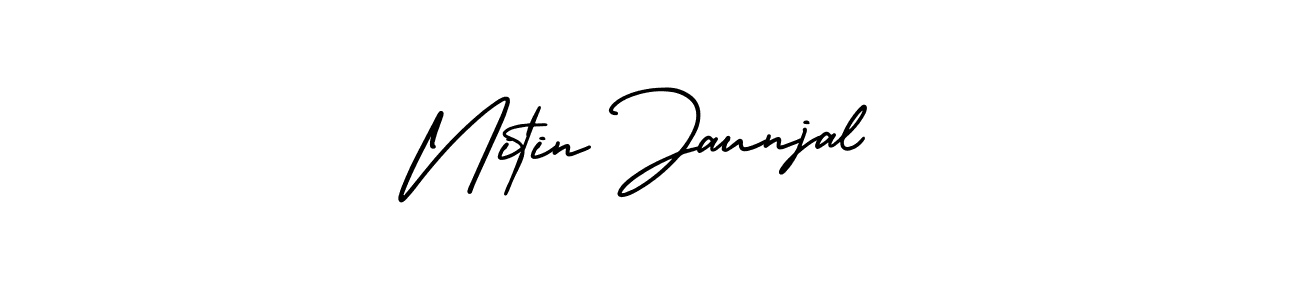 How to make Nitin Jaunjal name signature. Use AmerikaSignatureDemo-Regular style for creating short signs online. This is the latest handwritten sign. Nitin Jaunjal signature style 3 images and pictures png