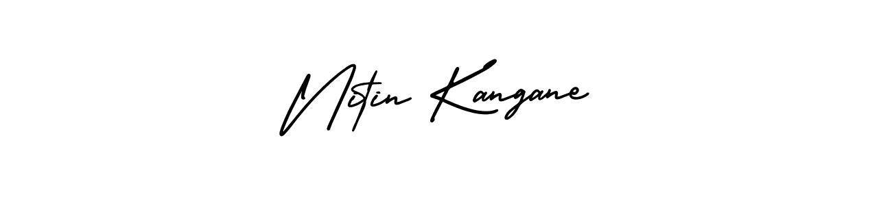 AmerikaSignatureDemo-Regular is a professional signature style that is perfect for those who want to add a touch of class to their signature. It is also a great choice for those who want to make their signature more unique. Get Nitin Kangane name to fancy signature for free. Nitin Kangane signature style 3 images and pictures png