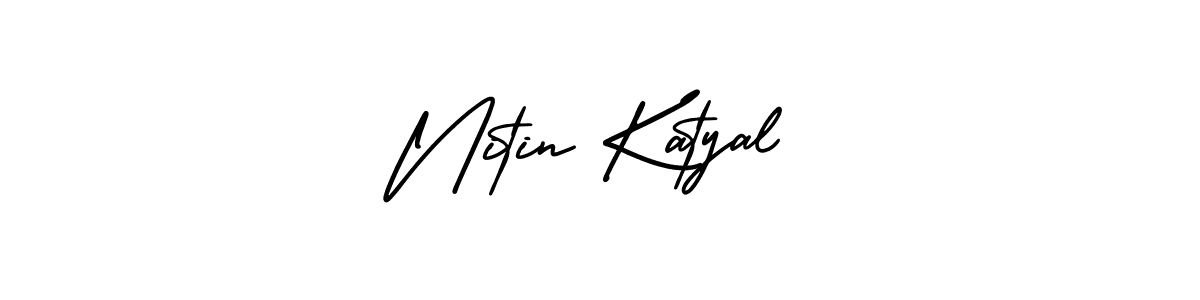 How to Draw Nitin Katyal signature style? AmerikaSignatureDemo-Regular is a latest design signature styles for name Nitin Katyal. Nitin Katyal signature style 3 images and pictures png