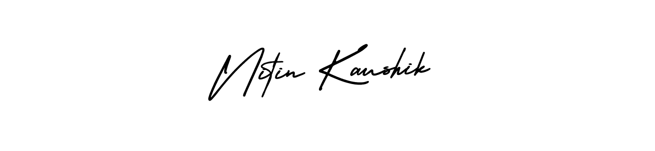 Use a signature maker to create a handwritten signature online. With this signature software, you can design (AmerikaSignatureDemo-Regular) your own signature for name Nitin Kaushik. Nitin Kaushik signature style 3 images and pictures png