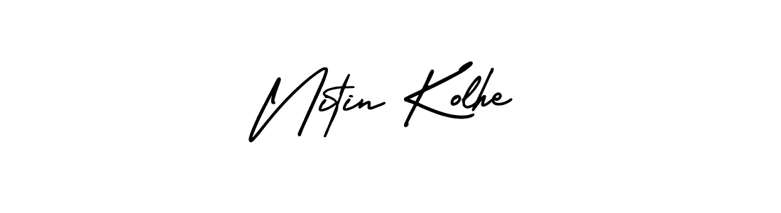 The best way (AmerikaSignatureDemo-Regular) to make a short signature is to pick only two or three words in your name. The name Nitin Kolhe include a total of six letters. For converting this name. Nitin Kolhe signature style 3 images and pictures png