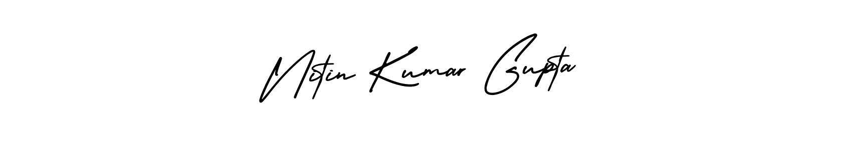 AmerikaSignatureDemo-Regular is a professional signature style that is perfect for those who want to add a touch of class to their signature. It is also a great choice for those who want to make their signature more unique. Get Nitin Kumar Gupta name to fancy signature for free. Nitin Kumar Gupta signature style 3 images and pictures png