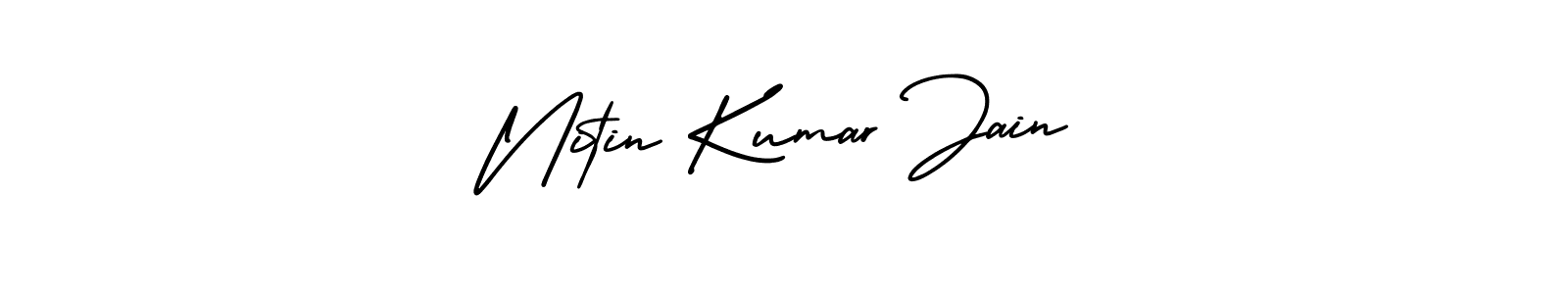 Nitin Kumar Jain stylish signature style. Best Handwritten Sign (AmerikaSignatureDemo-Regular) for my name. Handwritten Signature Collection Ideas for my name Nitin Kumar Jain. Nitin Kumar Jain signature style 3 images and pictures png