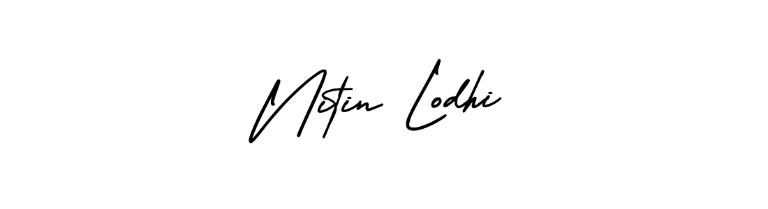 The best way (AmerikaSignatureDemo-Regular) to make a short signature is to pick only two or three words in your name. The name Nitin Lodhi include a total of six letters. For converting this name. Nitin Lodhi signature style 3 images and pictures png