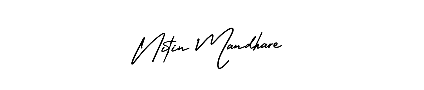 Also You can easily find your signature by using the search form. We will create Nitin Mandhare name handwritten signature images for you free of cost using AmerikaSignatureDemo-Regular sign style. Nitin Mandhare signature style 3 images and pictures png