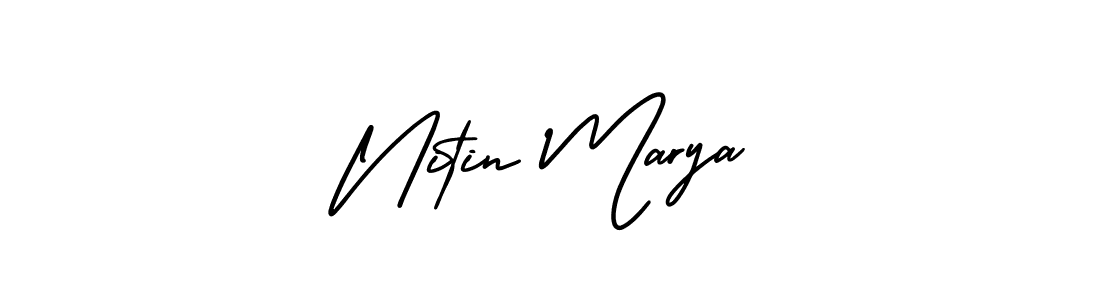 Nitin Marya stylish signature style. Best Handwritten Sign (AmerikaSignatureDemo-Regular) for my name. Handwritten Signature Collection Ideas for my name Nitin Marya. Nitin Marya signature style 3 images and pictures png