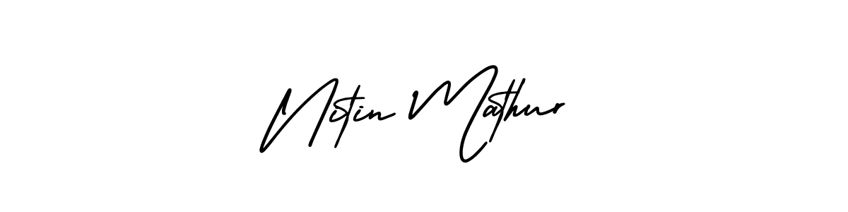 Design your own signature with our free online signature maker. With this signature software, you can create a handwritten (AmerikaSignatureDemo-Regular) signature for name Nitin Mathur. Nitin Mathur signature style 3 images and pictures png