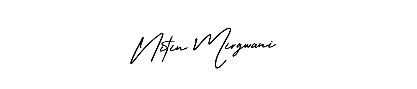 Nitin Mirgwani stylish signature style. Best Handwritten Sign (AmerikaSignatureDemo-Regular) for my name. Handwritten Signature Collection Ideas for my name Nitin Mirgwani. Nitin Mirgwani signature style 3 images and pictures png