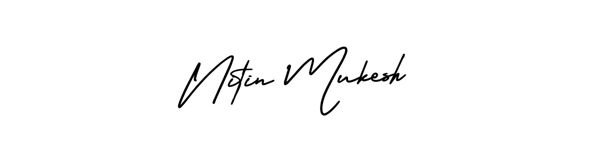 It looks lik you need a new signature style for name Nitin Mukesh. Design unique handwritten (AmerikaSignatureDemo-Regular) signature with our free signature maker in just a few clicks. Nitin Mukesh signature style 3 images and pictures png