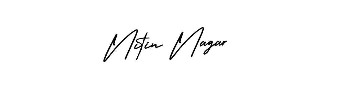 This is the best signature style for the Nitin Nagar name. Also you like these signature font (AmerikaSignatureDemo-Regular). Mix name signature. Nitin Nagar signature style 3 images and pictures png