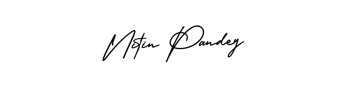 Make a beautiful signature design for name Nitin Pandey. With this signature (AmerikaSignatureDemo-Regular) style, you can create a handwritten signature for free. Nitin Pandey signature style 3 images and pictures png