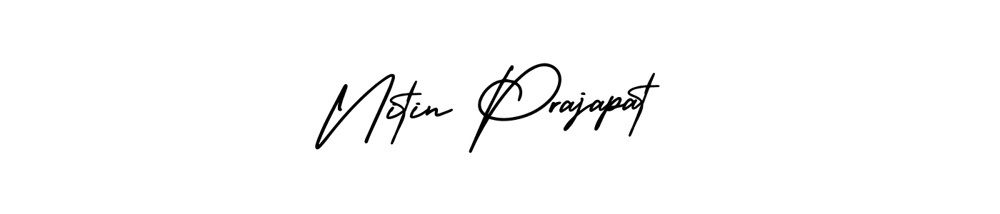 It looks lik you need a new signature style for name Nitin Prajapat. Design unique handwritten (AmerikaSignatureDemo-Regular) signature with our free signature maker in just a few clicks. Nitin Prajapat signature style 3 images and pictures png