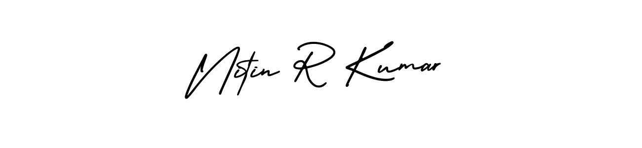 How to Draw Nitin R Kumar signature style? AmerikaSignatureDemo-Regular is a latest design signature styles for name Nitin R Kumar. Nitin R Kumar signature style 3 images and pictures png