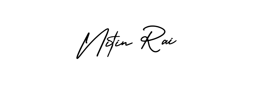 Design your own signature with our free online signature maker. With this signature software, you can create a handwritten (AmerikaSignatureDemo-Regular) signature for name Nitin Rai. Nitin Rai signature style 3 images and pictures png