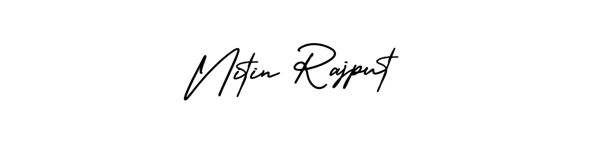 This is the best signature style for the Nitin Rajput name. Also you like these signature font (AmerikaSignatureDemo-Regular). Mix name signature. Nitin Rajput signature style 3 images and pictures png