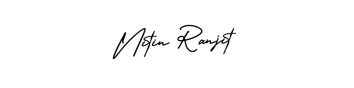 Make a beautiful signature design for name Nitin Ranjit. With this signature (AmerikaSignatureDemo-Regular) style, you can create a handwritten signature for free. Nitin Ranjit signature style 3 images and pictures png