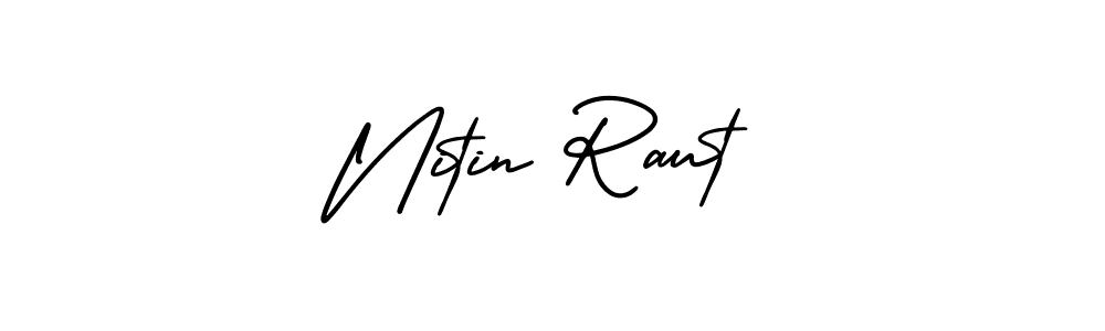 Design your own signature with our free online signature maker. With this signature software, you can create a handwritten (AmerikaSignatureDemo-Regular) signature for name Nitin Raut. Nitin Raut signature style 3 images and pictures png