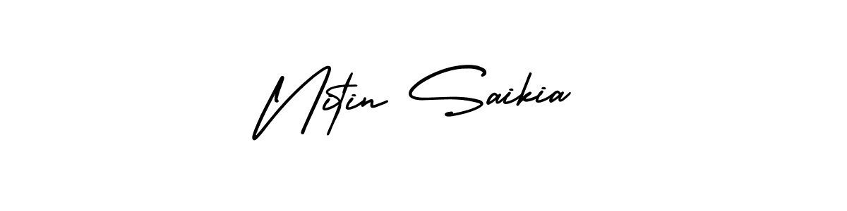 Here are the top 10 professional signature styles for the name Nitin Saikia. These are the best autograph styles you can use for your name. Nitin Saikia signature style 3 images and pictures png