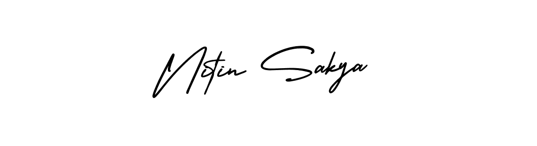 Make a beautiful signature design for name Nitin Sakya. Use this online signature maker to create a handwritten signature for free. Nitin Sakya signature style 3 images and pictures png