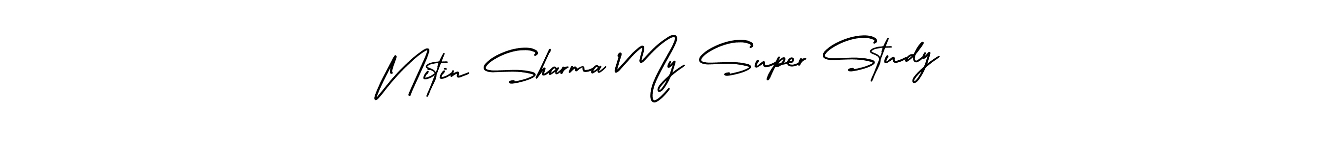 You should practise on your own different ways (AmerikaSignatureDemo-Regular) to write your name (Nitin Sharma My Super Study) in signature. don't let someone else do it for you. Nitin Sharma My Super Study signature style 3 images and pictures png