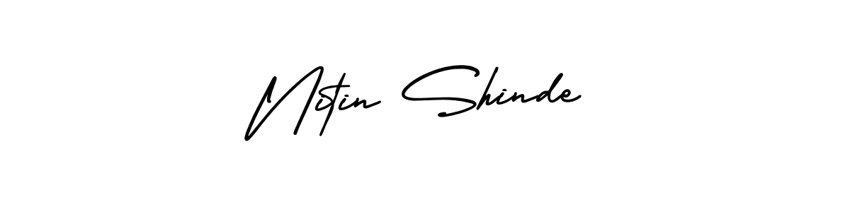 The best way (AmerikaSignatureDemo-Regular) to make a short signature is to pick only two or three words in your name. The name Nitin Shinde include a total of six letters. For converting this name. Nitin Shinde signature style 3 images and pictures png