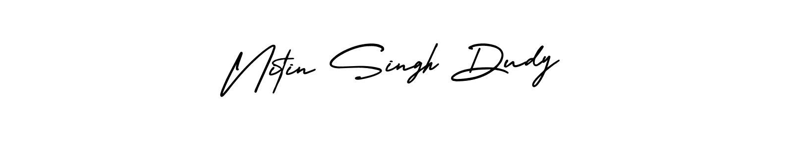 Also You can easily find your signature by using the search form. We will create Nitin Singh Dudy name handwritten signature images for you free of cost using AmerikaSignatureDemo-Regular sign style. Nitin Singh Dudy signature style 3 images and pictures png