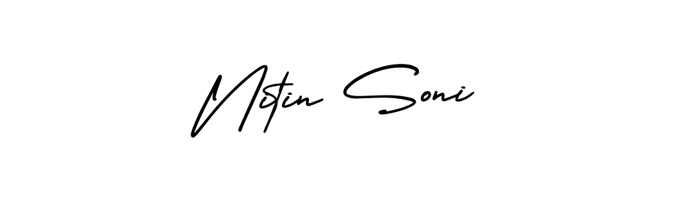 Use a signature maker to create a handwritten signature online. With this signature software, you can design (AmerikaSignatureDemo-Regular) your own signature for name Nitin Soni. Nitin Soni signature style 3 images and pictures png