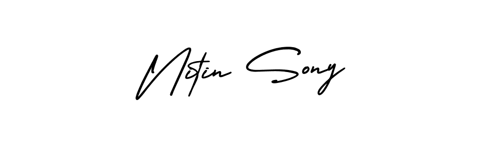 How to make Nitin Sony signature? AmerikaSignatureDemo-Regular is a professional autograph style. Create handwritten signature for Nitin Sony name. Nitin Sony signature style 3 images and pictures png