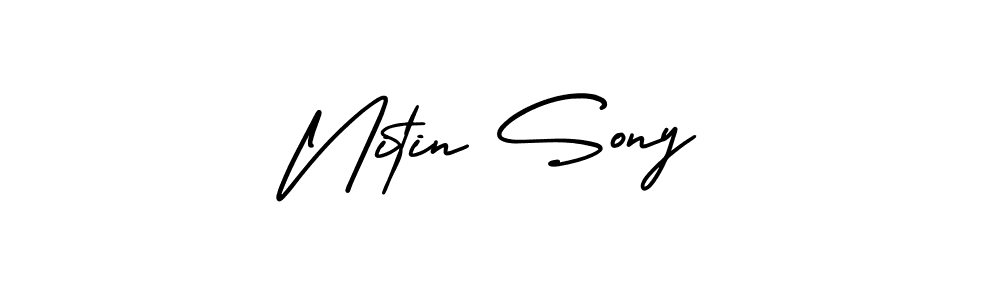 Make a beautiful signature design for name Nitin Sony. With this signature (AmerikaSignatureDemo-Regular) style, you can create a handwritten signature for free. Nitin Sony signature style 3 images and pictures png