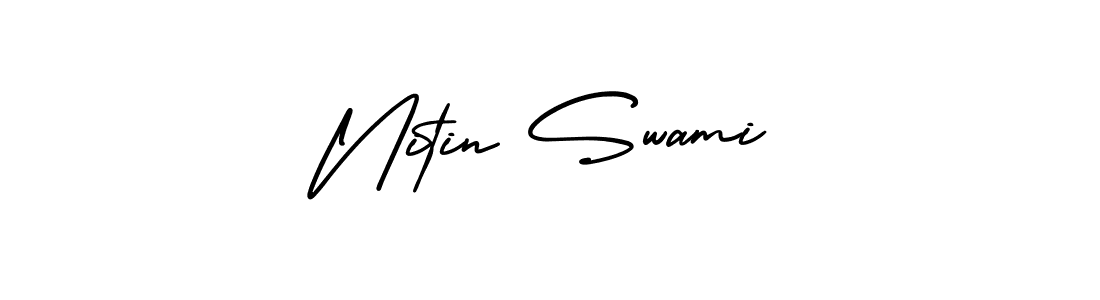 Design your own signature with our free online signature maker. With this signature software, you can create a handwritten (AmerikaSignatureDemo-Regular) signature for name Nitin Swami. Nitin Swami signature style 3 images and pictures png
