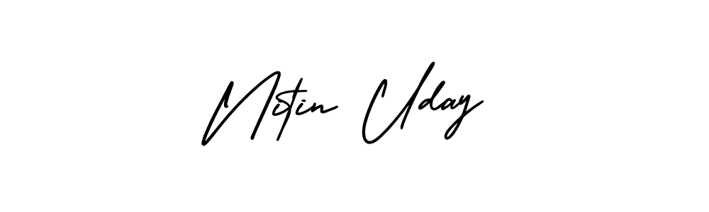 How to Draw Nitin Uday signature style? AmerikaSignatureDemo-Regular is a latest design signature styles for name Nitin Uday. Nitin Uday signature style 3 images and pictures png