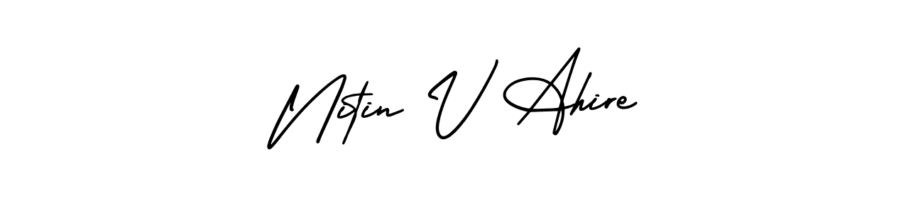 Also we have Nitin V Ahire name is the best signature style. Create professional handwritten signature collection using AmerikaSignatureDemo-Regular autograph style. Nitin V Ahire signature style 3 images and pictures png