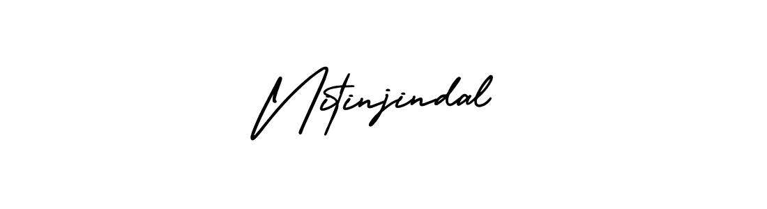 Nitinjindal stylish signature style. Best Handwritten Sign (AmerikaSignatureDemo-Regular) for my name. Handwritten Signature Collection Ideas for my name Nitinjindal. Nitinjindal signature style 3 images and pictures png