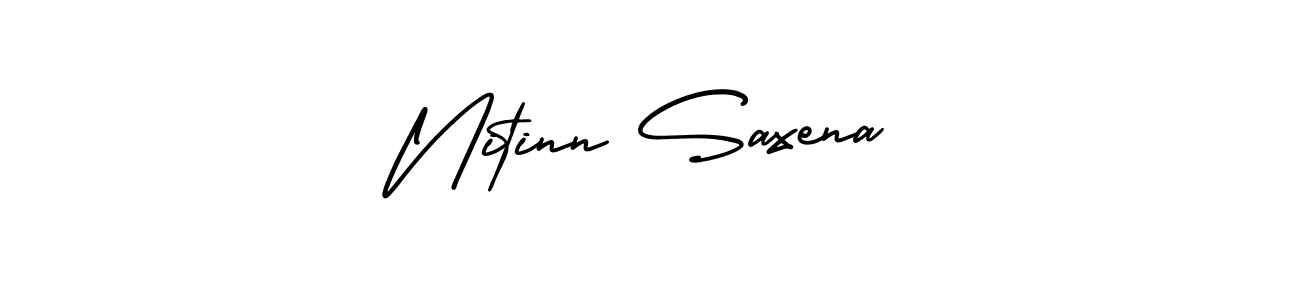 Make a beautiful signature design for name Nitinn Saxena. Use this online signature maker to create a handwritten signature for free. Nitinn Saxena signature style 3 images and pictures png