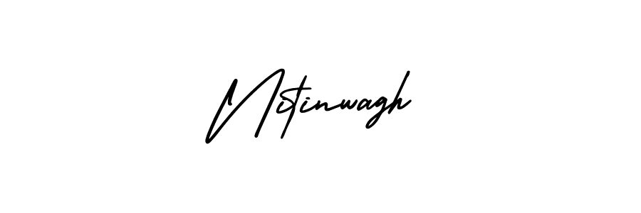 Create a beautiful signature design for name Nitinwagh. With this signature (AmerikaSignatureDemo-Regular) fonts, you can make a handwritten signature for free. Nitinwagh signature style 3 images and pictures png