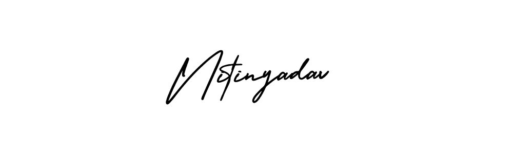 AmerikaSignatureDemo-Regular is a professional signature style that is perfect for those who want to add a touch of class to their signature. It is also a great choice for those who want to make their signature more unique. Get Nitinyadav name to fancy signature for free. Nitinyadav signature style 3 images and pictures png
