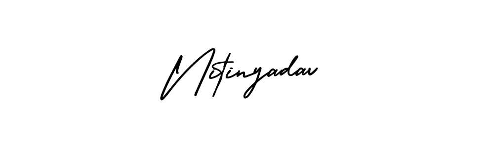 Nitinyadav stylish signature style. Best Handwritten Sign (AmerikaSignatureDemo-Regular) for my name. Handwritten Signature Collection Ideas for my name Nitinyadav. Nitinyadav signature style 3 images and pictures png