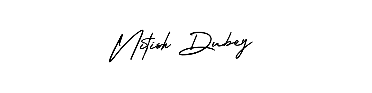 How to make Nitish Dubey signature? AmerikaSignatureDemo-Regular is a professional autograph style. Create handwritten signature for Nitish Dubey name. Nitish Dubey signature style 3 images and pictures png