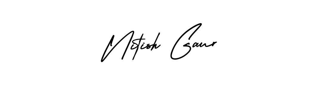 Make a beautiful signature design for name Nitish Gaur. Use this online signature maker to create a handwritten signature for free. Nitish Gaur signature style 3 images and pictures png