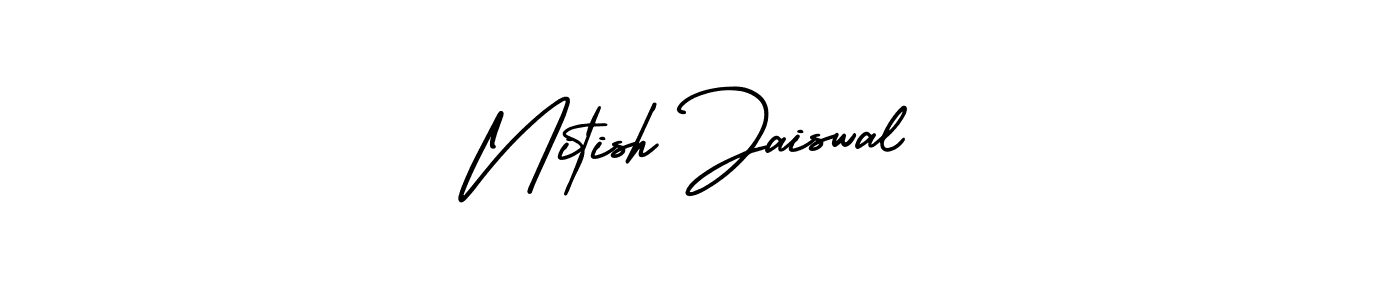 Design your own signature with our free online signature maker. With this signature software, you can create a handwritten (AmerikaSignatureDemo-Regular) signature for name Nitish Jaiswal. Nitish Jaiswal signature style 3 images and pictures png