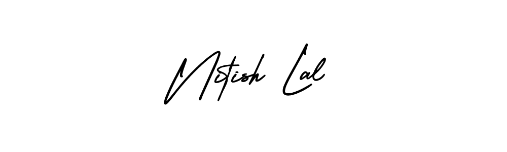 This is the best signature style for the Nitish Lal name. Also you like these signature font (AmerikaSignatureDemo-Regular). Mix name signature. Nitish Lal signature style 3 images and pictures png