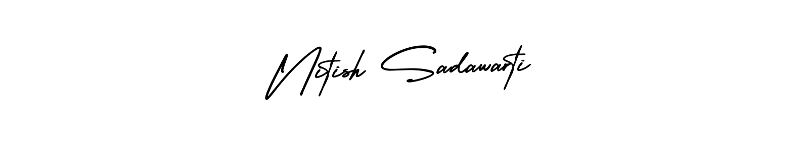 See photos of Nitish Sadawarti official signature by Spectra . Check more albums & portfolios. Read reviews & check more about AmerikaSignatureDemo-Regular font. Nitish Sadawarti signature style 3 images and pictures png