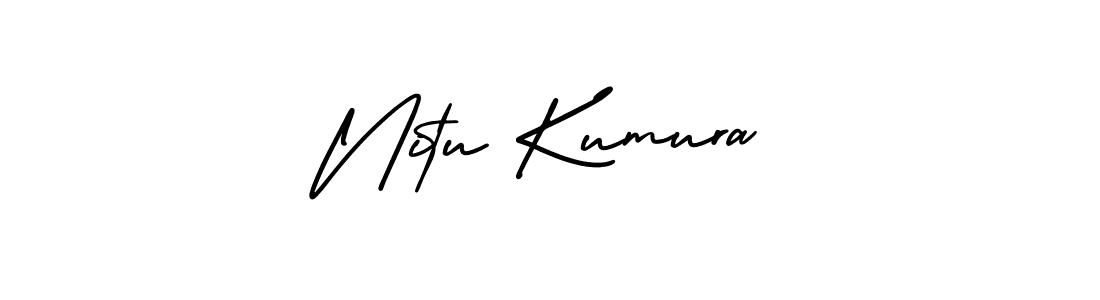 Also You can easily find your signature by using the search form. We will create Nitu Kumura name handwritten signature images for you free of cost using AmerikaSignatureDemo-Regular sign style. Nitu Kumura signature style 3 images and pictures png