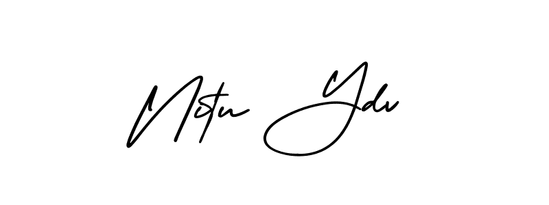 Make a short Nitu Ydv signature style. Manage your documents anywhere anytime using AmerikaSignatureDemo-Regular. Create and add eSignatures, submit forms, share and send files easily. Nitu Ydv signature style 3 images and pictures png