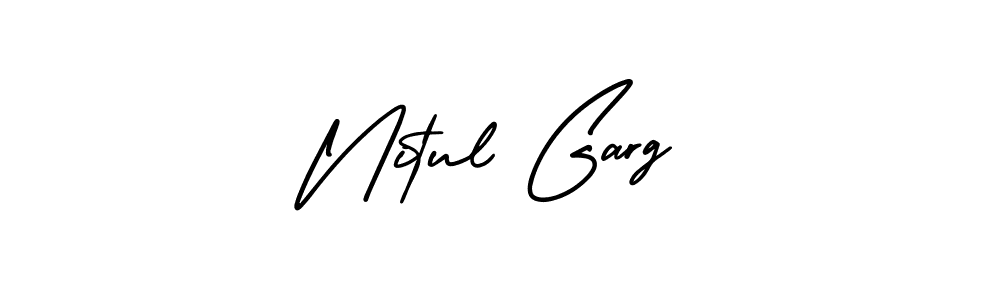 The best way (AmerikaSignatureDemo-Regular) to make a short signature is to pick only two or three words in your name. The name Nitul Garg include a total of six letters. For converting this name. Nitul Garg signature style 3 images and pictures png