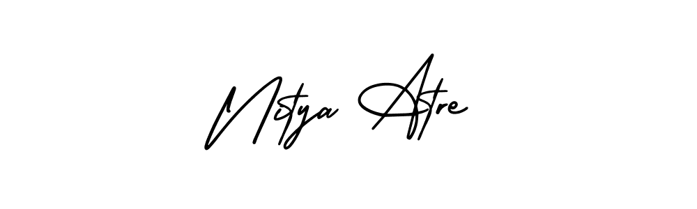 Also You can easily find your signature by using the search form. We will create Nitya Atre name handwritten signature images for you free of cost using AmerikaSignatureDemo-Regular sign style. Nitya Atre signature style 3 images and pictures png